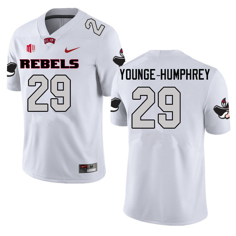 Men #29 Jordan Younge-Humphrey UNLV Rebels College Football Jerseys Sale-White - Click Image to Close